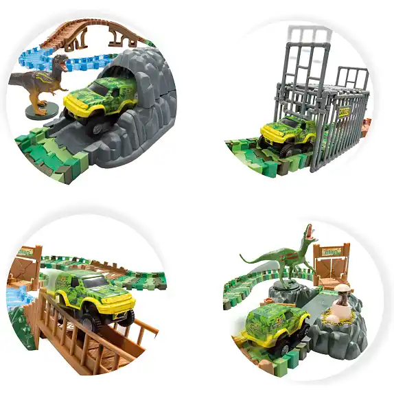 Flexi-trax Jurassic adventure set original